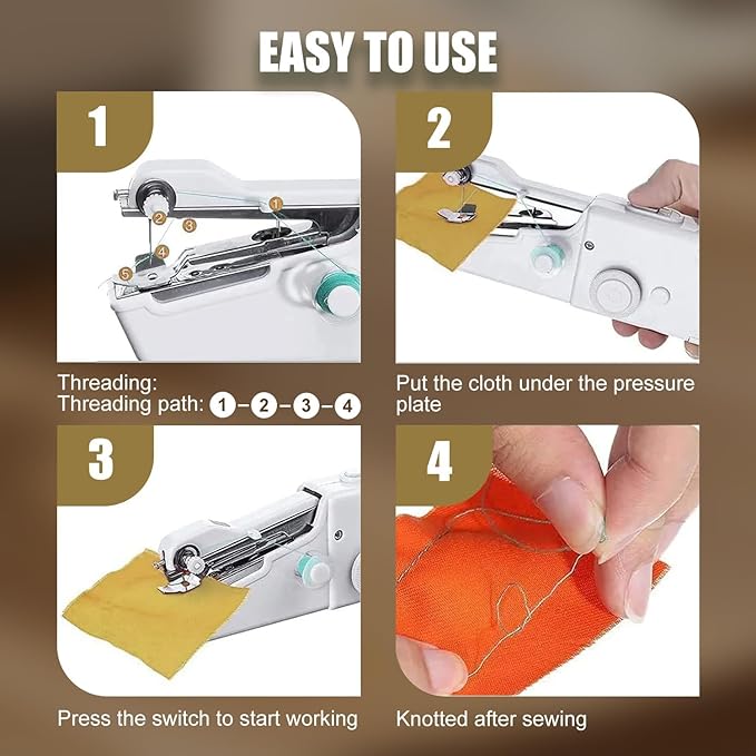🧵✨ Mini Rechargeable Sewing Machine — Stitch Anywhere! ✨🧵