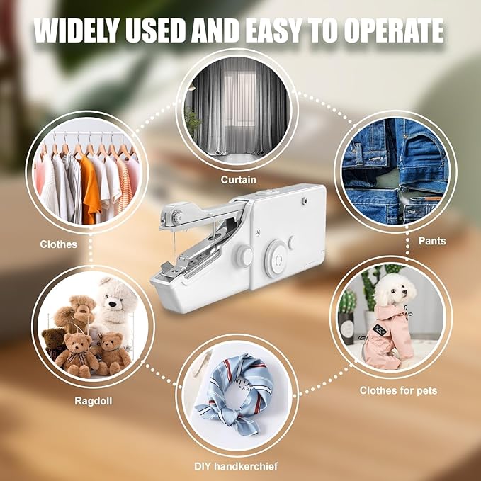 🧵✨ Mini Rechargeable Sewing Machine — Stitch Anywhere! ✨🧵
