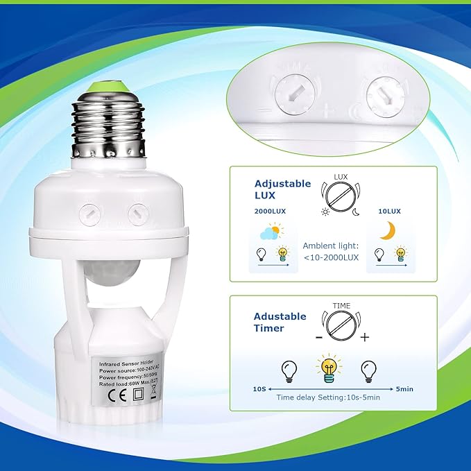 🔆 Smart Motion Sensor Bulb Holder 🚶‍♂️💡