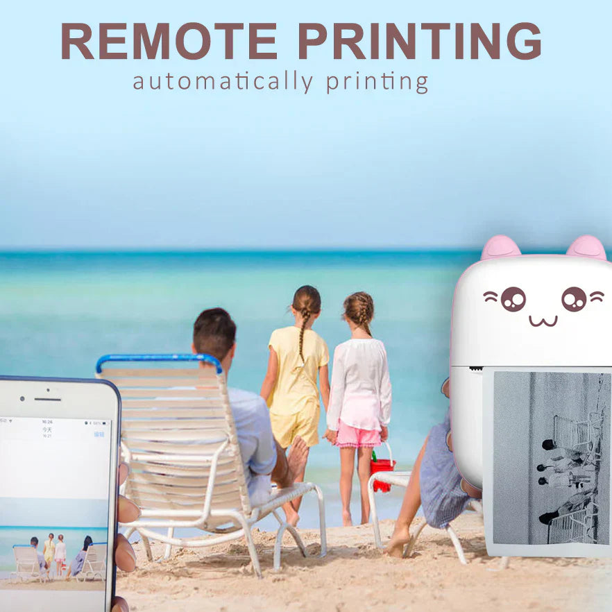 🖨️✨ Cute Mini Inkless Printer – Print Anytime, Anywhere! ✨🖨️