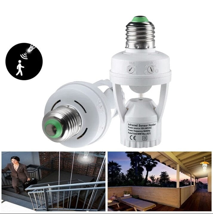 🔆 Smart Motion Sensor Bulb Holder 🚶‍♂️💡