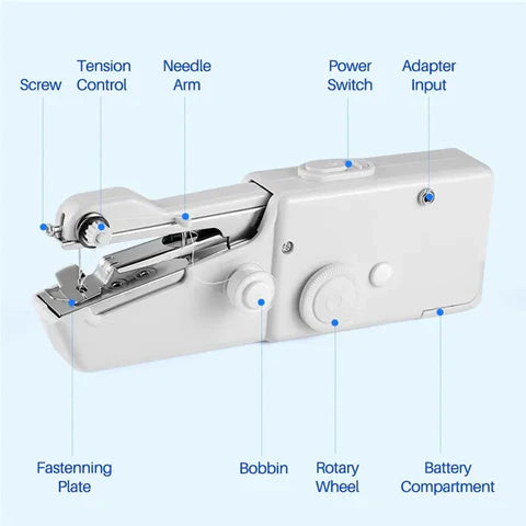 🧵✨ Mini Rechargeable Sewing Machine — Stitch Anywhere! ✨🧵