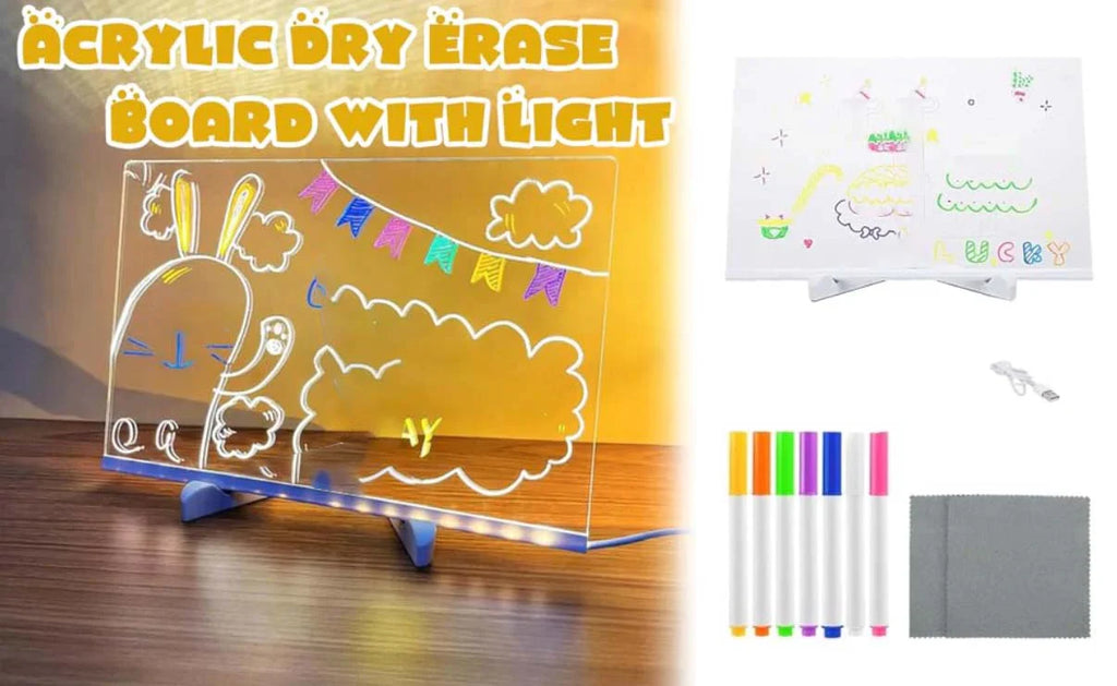 🌟✨ LED Acrylic Drawing Board – Light Up Your Child’s Creativity! ✏️💡🎨