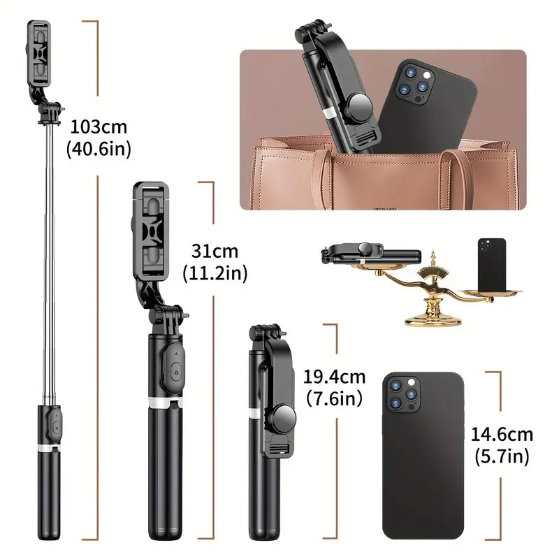 🤳 Selfie Stick+Tripod with Bluetooth Remote  🎮